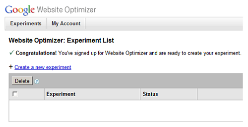 google website optimizer